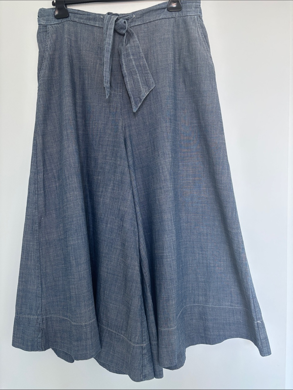 Wide-Leg Palazzo pants with Tie Stretch Waist - italien made 
100% cotton